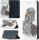 Voor Samsung Galaxy M10 / A10 Gekleurde Tekening Patroon Onzichtbare Magnetische Horizontale Flip PU Lederen Case met Houder & Kaartsleuven & Portemonnee (Meisje)