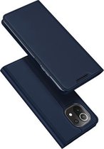 Voor Xiaomi Mi 11 Lite 4G / 5G DUX DUCIS Skin Pro-serie Horizontale flip PU + TPU lederen hoes met houder & kaartsleuven (donkerblauw)