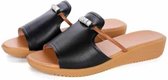 Modieuze en comfortabele ademende pantoffels met wilde sandalen voor dames (kleur: zwart, maat: 39)