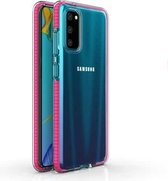 Voor Samsung Galaxy S20 TPU tweekleurige schokbestendige beschermhoes (rozerood)
