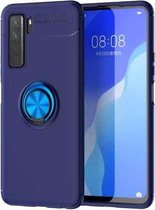 Voor Huawei Nova 7 SE Lenuo schokbestendige TPU beschermhoes met onzichtbare houder (blauw)