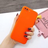 Voor iPhone 7 Plus & 8 Plus Magic Cube Frosted Silicone Shockproof Full Coverage Beschermhoes (Oranje)