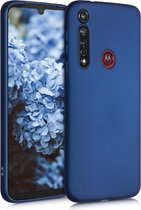 kwmobile telefoonhoesje voor Motorola Moto G8 Plus - Hoesje voor smartphone - Back cover in metallic blauw