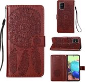 Voor Samsung Galaxy A71 5G Dream Catcher Afdrukken Horizontale Flip Leren Case met Houder & Kaartsleuven & Portemonnee & Lanyard (Bruin)