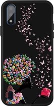 Voor Galaxy A01 Pattern Printing Embossment TPU Mobile Case (Corolla Girl)