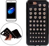 Voor iPhone 8 Plus & 7 Plus Circular Rivet Style Pattern TPU + Metal Soft Protective Back Cover Case