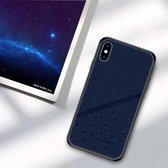 PINWUYO Volledige dekking Waterdichte schokbestendige pc + TPU + PU-hoes voor iPhone XS / X (blauw)