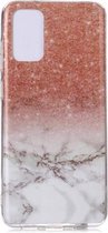 Voor Galaxy S20 + Marble Pattern Soft TPU beschermhoes (witgoud)