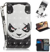 Voor Nokia 2.4 3D Gekleurde Tekening Horizontale Flip Leren Case met Houder & Kaartsleuven & Portemonnee & Lanyard (Angry Bear)