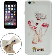 ENKAY Creative Character Pattern Witte TPU beschermhoes voor iPhone 6 Plus & 6s Plus