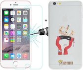 ENKAY Hat-Prince 2-in-1 creatief karakterpatroon Transparant TPU-beschermhoes + 0.26 mm 9H + oppervlaktehardheid 2.5D explosieveilige gehard glasfilm voor iPhone 6 & 6s