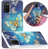 Voor Samsung Galaxy A02s (EU-versie) Plating TPU beschermhoes (vlinder)