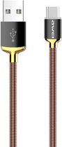 awei CL-26 0,3 m 2,4 A USB naar USB-C / Type-C metalen snellaadkabel (goud)