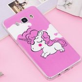 Voor Galaxy J5 (2016) / J510 Noctilucent IMD Horse Pattern Soft TPU Back Case Protector Cover
