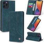 Voor iPhone 12/12 Pro POLA 008-serie Retro magnetische horizontale flip lederen tas met houder en kaartsleuven (blauw)