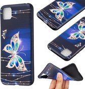 Voor Huawei Y5p / Honor 9S TPU zachte beschermhoes met reliëfpatroon (grote vlinder)