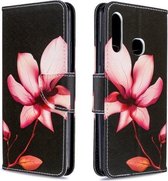Voor Galaxy A70e Gekleurde tekening Horizontale flip lederen tas met houder & kaartsleuven & portemonnee (Lotus)