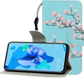 Voor Huawei Nova 5i / P20 Lite (2019) Gekleurde Tekening Horizontale Flip Leren Case met Houder & Kaartsleuf & Portemonnee (Magnolia)