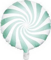 PARTYDECO - Muntkleurige en witte aluminium lolly ballon - Decoratie > Ballonnen