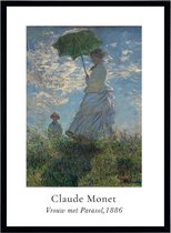 Poster Monet - Vrouw met parasol - Kunst In Passe Partout - Kunstreproductie