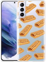 Hoesje Geschikt voor Samsung Galaxy S21 Plus Frikandelbroodjes