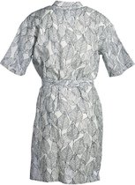 Meisjes jurk Wit met bladeren print | Maat 164/14Y