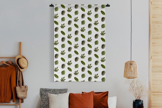Tapisserie - Tapisserie - Feuilles - Vert - Motifs - 120x180 cm - Tapisserie