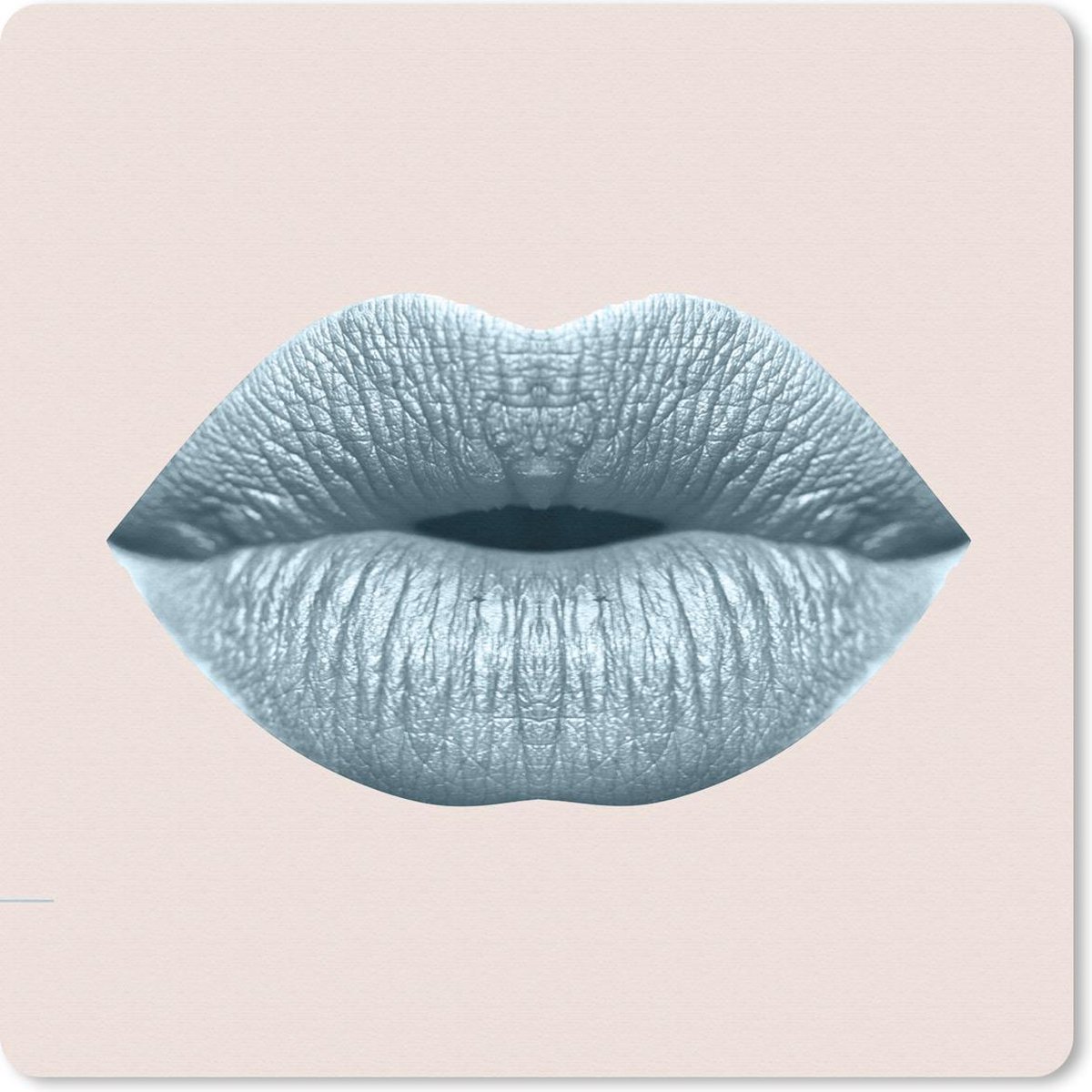 Muismat 30x30 cm - Mousepad Lippen - Pastel - Grijs - Muismatten