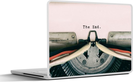 Laptop sticker - 14 inch - Typemachine - Vintage - Letters - 32x5x23x5cm - Laptopstickers - Laptop skin - Cover