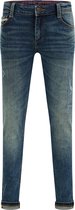 WE Fashion Jongens slim fit jeans met slijtagedetails