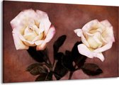 Peinture sur toile Rose | Marron, blanc, noir | 140x90cm 1 Liège