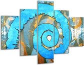 Peinture sur verre Art | Bleu, jaune, blanc | 100x70cm 5Liège | Tirage photo sur verre |  F005508