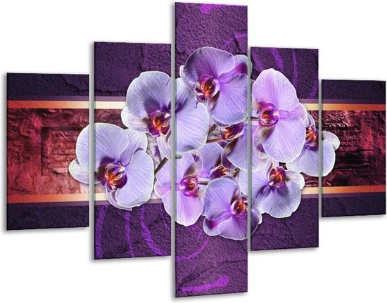 Glasschilderij Orchidee | Paars | | Foto print op Glas |  F005836