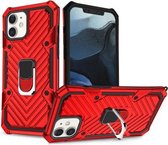 Cool Armor PC + TPU schokbestendig hoesje met 360 graden rotatie ringhouder voor iPhone 12/12 Pro (rood)