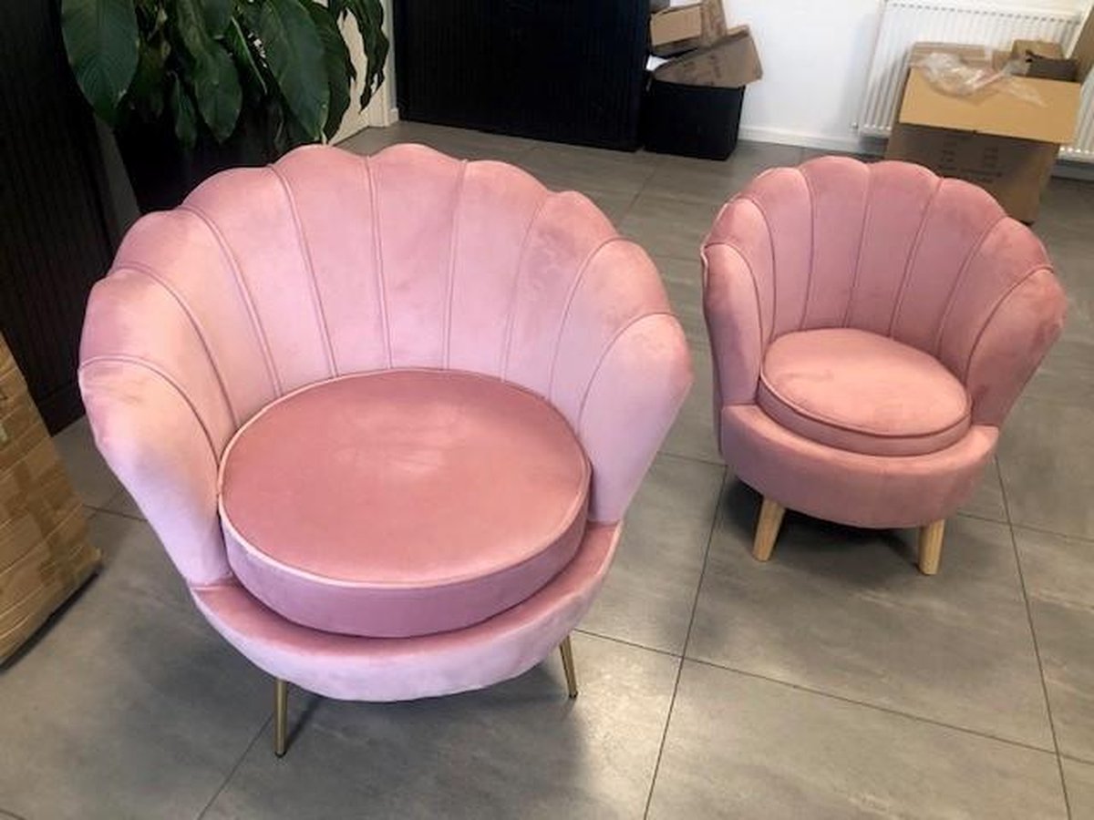 Luxe Velvet Chair Schelp Stoel - Soft Pink - Roze - Fauteuil - Chair -  Fluweel -... | bol.com