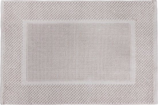 Differnz Basics badmat geschikt voor vloerverwarming – 100% katoen – Steengrijs – 50 x 80 cm
