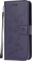 Bloemen & Vlinders Book Case - Geschikt voor Samsung Galaxy A51 Hoesje - Paars