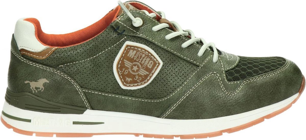 Mustang heren sneaker - Groen - Maat 41 | bol.com