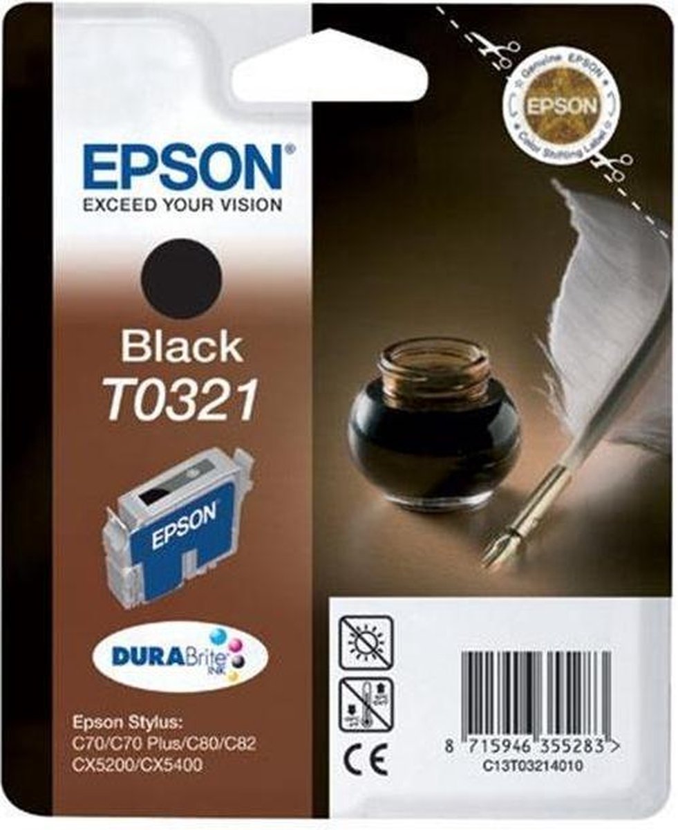 Epson T0321 - Inktcartridge / Zwart