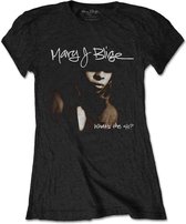 Mary J. Blige Dames Tshirt -L- Cover Zwart
