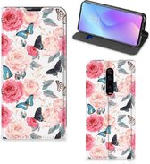 Xiaomi Mi 9T Pro Smart Cover Butterfly Roses