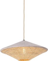 QAZQA frills - Hanglamp - 1 lichts - Ø 600 mm - Beige