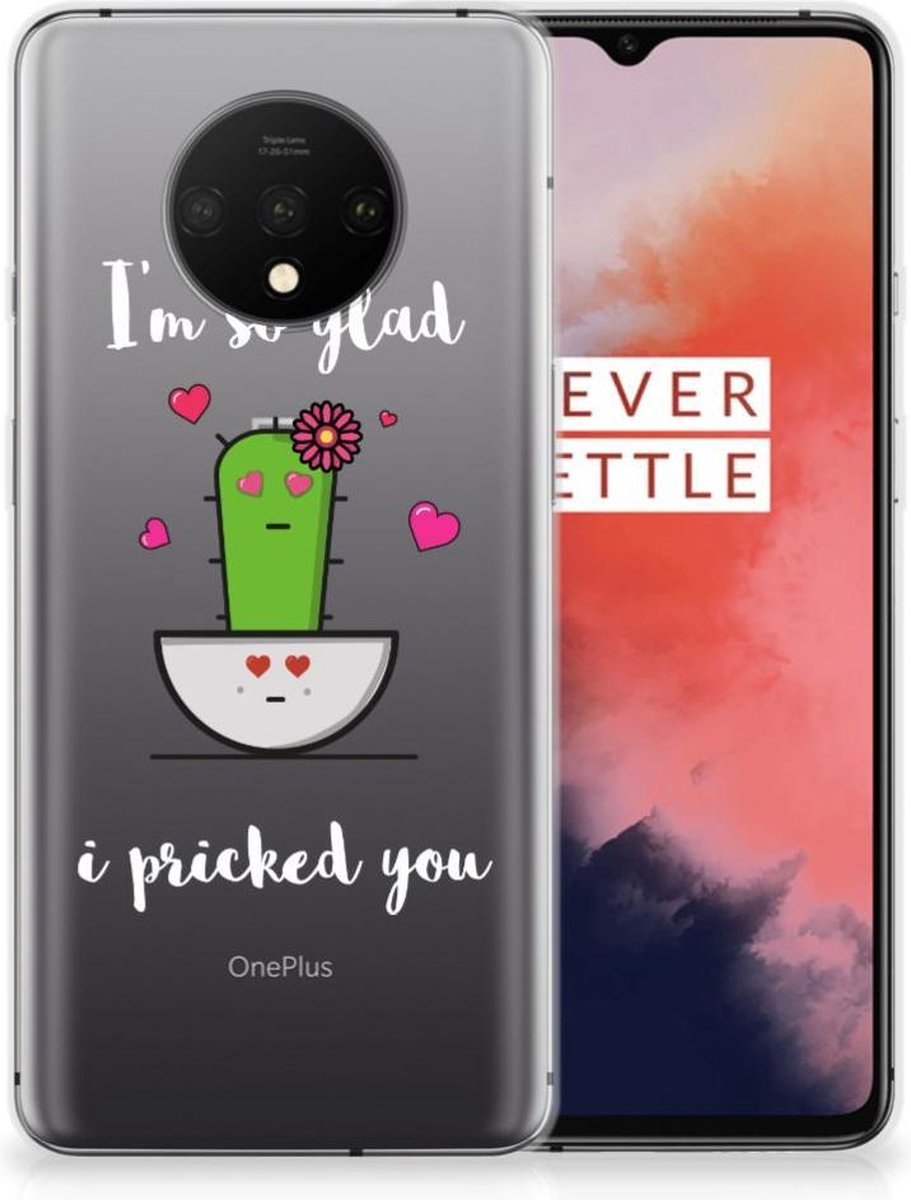 OnePlus 7T Telefoonhoesje met Naam Cactus Glad