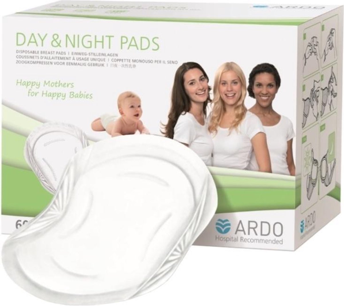 Ardo Day and Night borstcompressen 60st - Ardo Medical