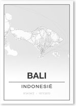 Poster/plattegrond BALI - A4