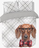 Ambianzz Bedding - Dog Bowtie - Dekbedovertrek - Polykatoen - Lits-jumeaux - 240x200/220 cm - Créme