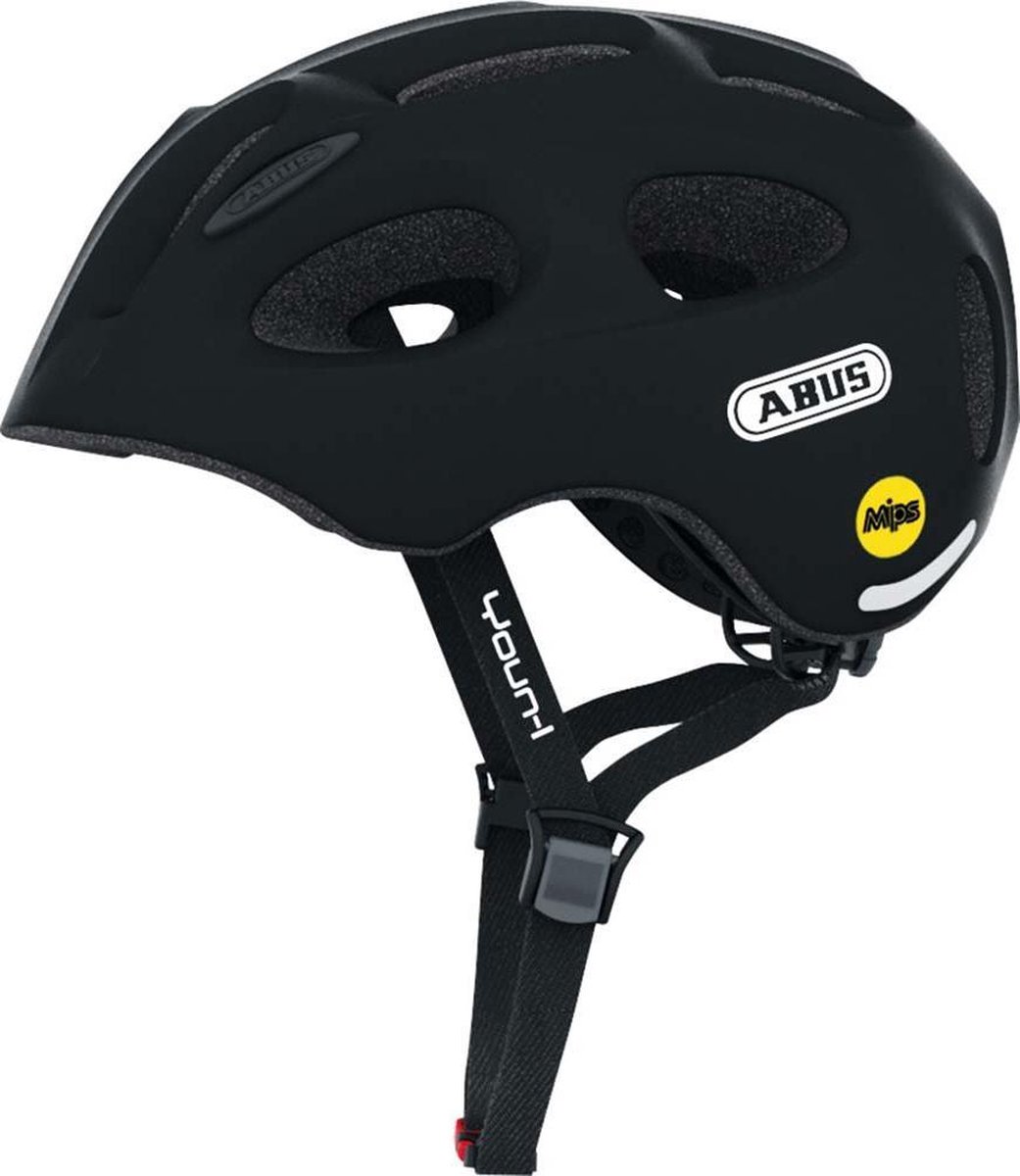 ABUS Youn-I MIPS Fietshelm Kinderen, zwart Hoofdomtrek M | 52-57cm