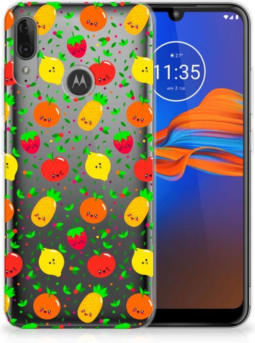 TPU Hoesje voor Motorola Moto E6 Plus Siliconen Case Fruits