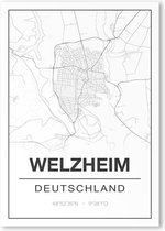 Poster/plattegrond WELZHEIM - 30x40cm