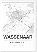 Poster/plattegrond WASSENAAR - 30x40cm
